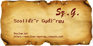 Szollár György névjegykártya