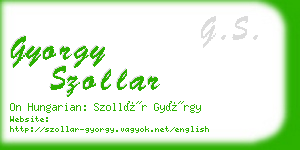 gyorgy szollar business card